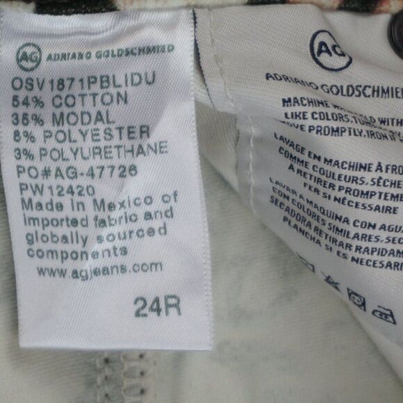 New AG The Quinne Crop High Rise Kick-Flare Pants in Bold Leopard Ivory Dust 24 - Picture 15 of 15